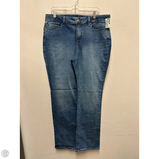 Jeans Straight By Not Your Daughters Jeans In Black Denim, Size: 16
