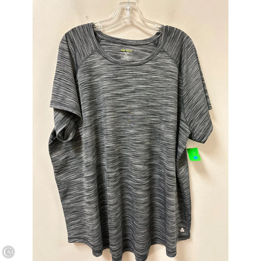Athletic Top Short Sleeve By Tek Gear In Grey, Size: 3x
