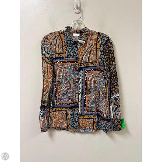 Blouse Long Sleeve By Clothes Mentor In Multi-colored, Size: S