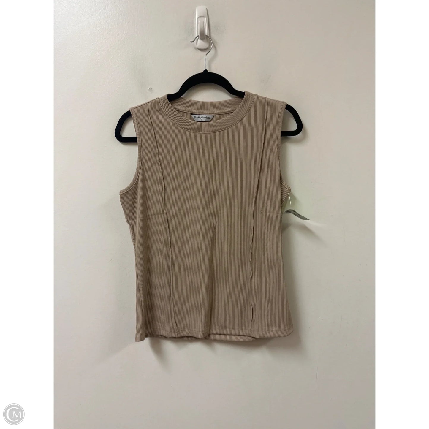 Top Sleeveless By Prettygarden In Tan, Size: L