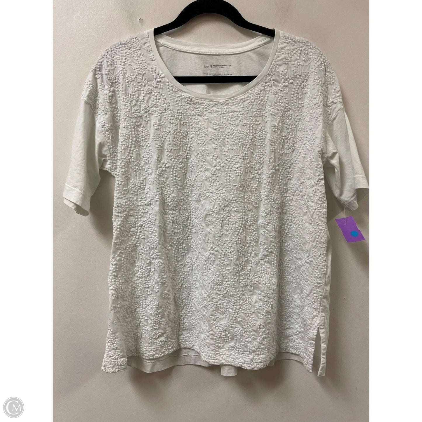 Top Short Sleeve By Pure Jill In White, Size: M