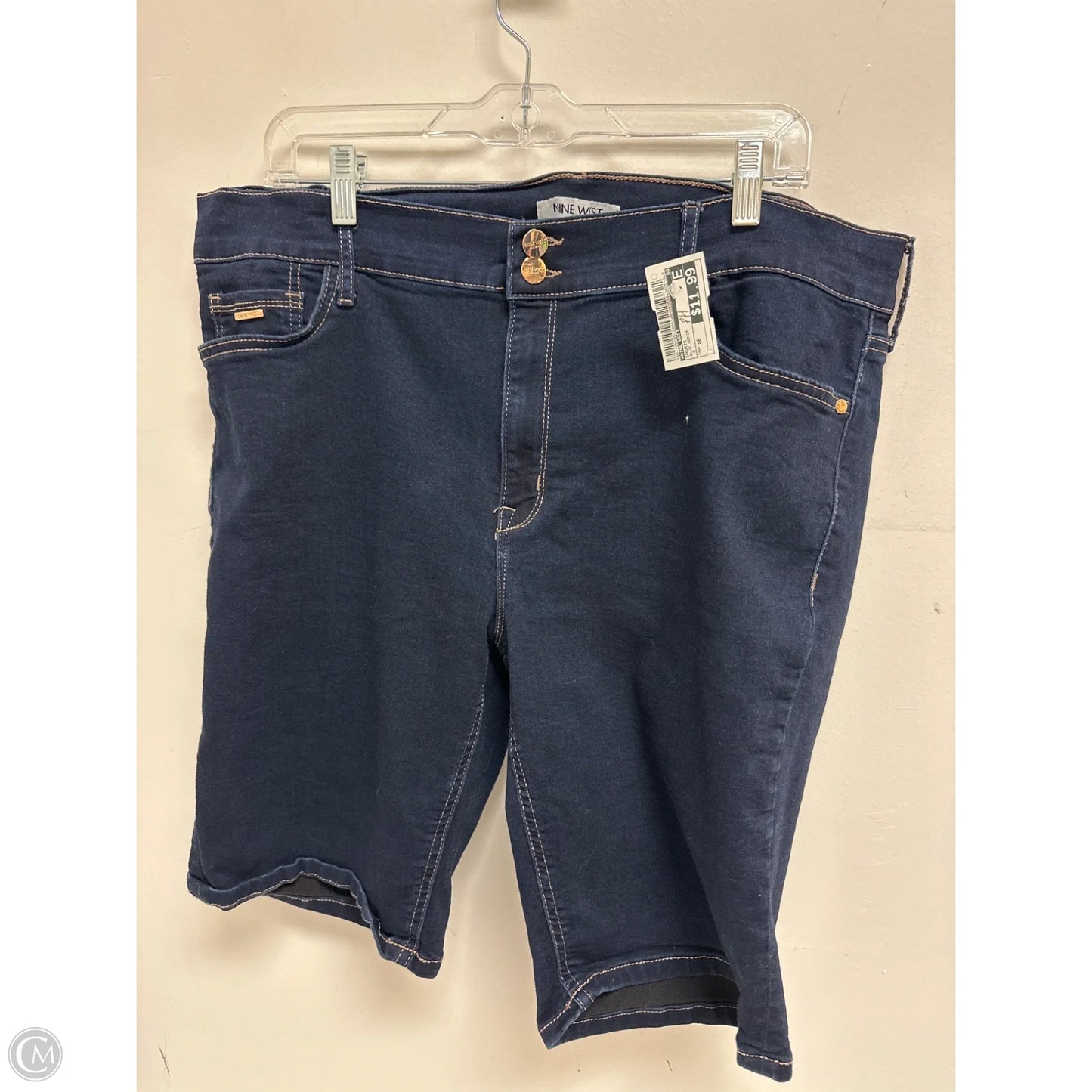 Shorts By Nine West In Blue Denim, Size: 18