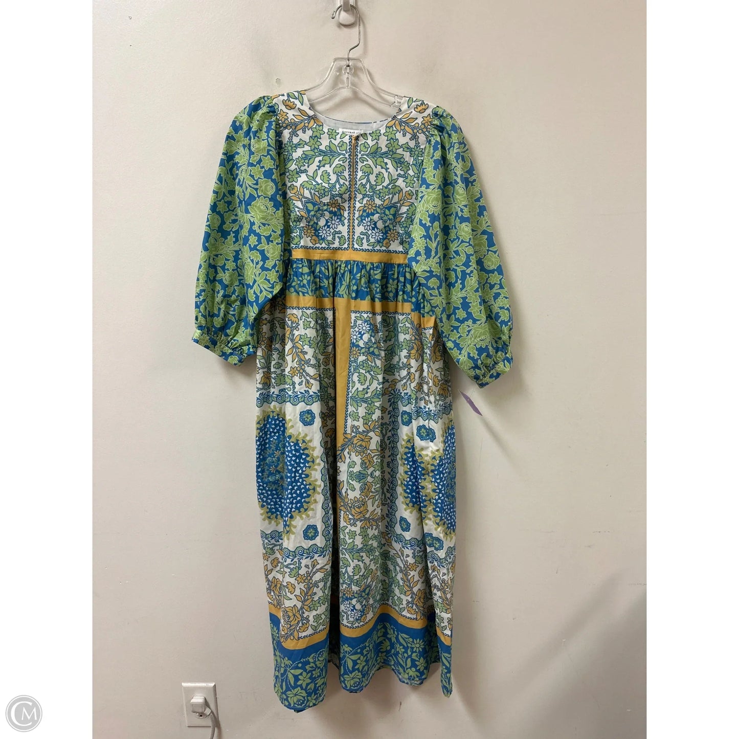 Dress Casual Maxi By Current Air In Blue & Green, Size: Xs