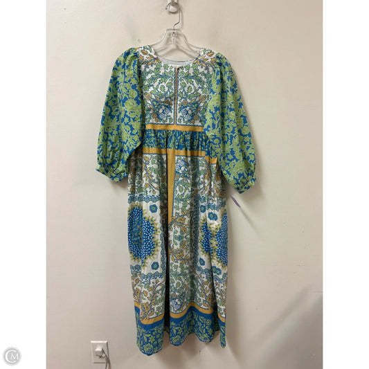 Dress Casual Maxi By Current Air In Blue & Green, Size: Xs