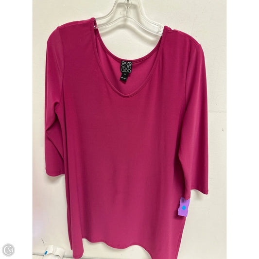 Tunic Long Sleeve By Clara Sun Woo In Pink, Size: M