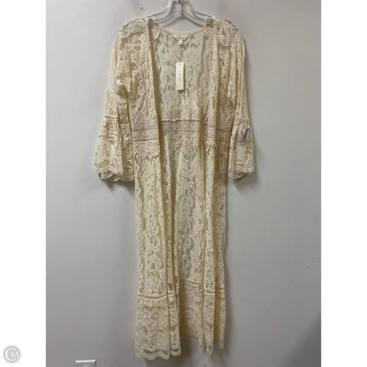 Sweater Cardigan By Adiva In Cream, Size: S