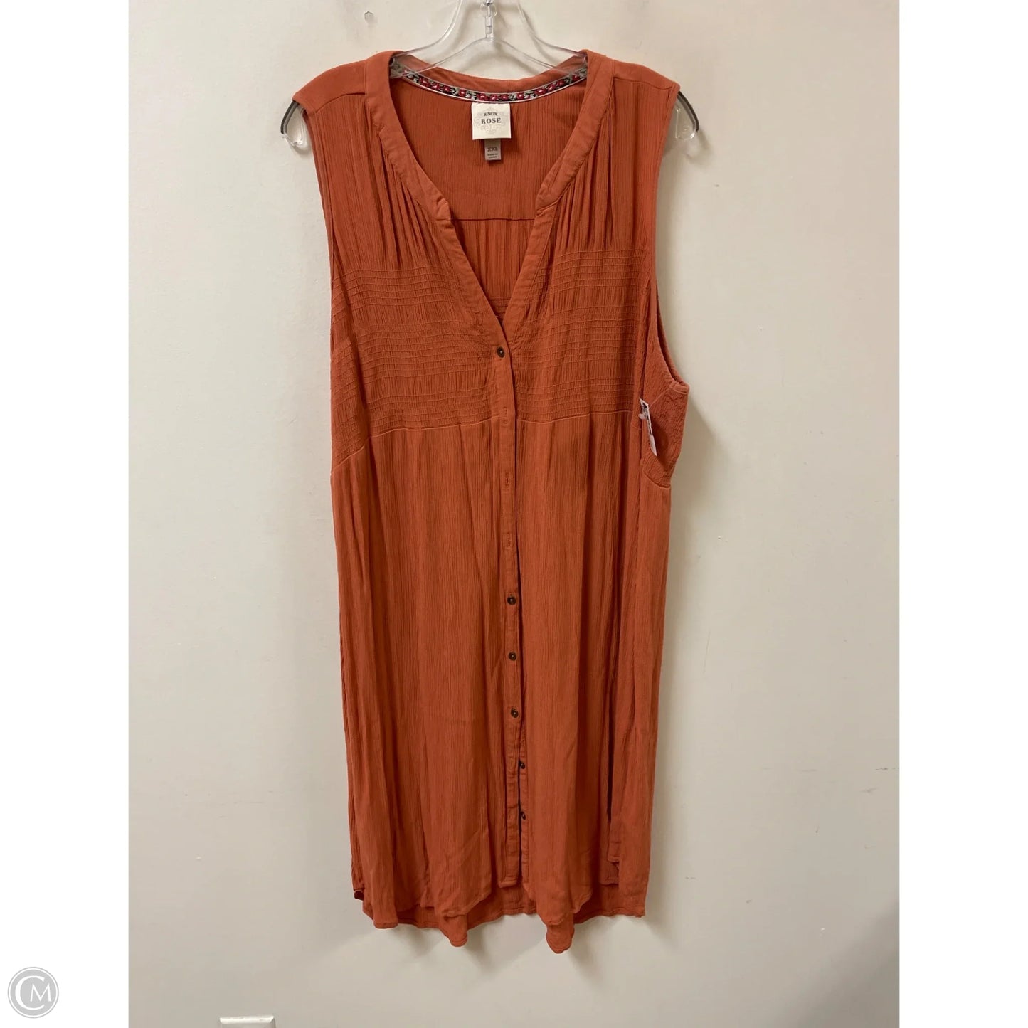 Dress Casual Midi By Knox Rose In Orange, Size: 2x
