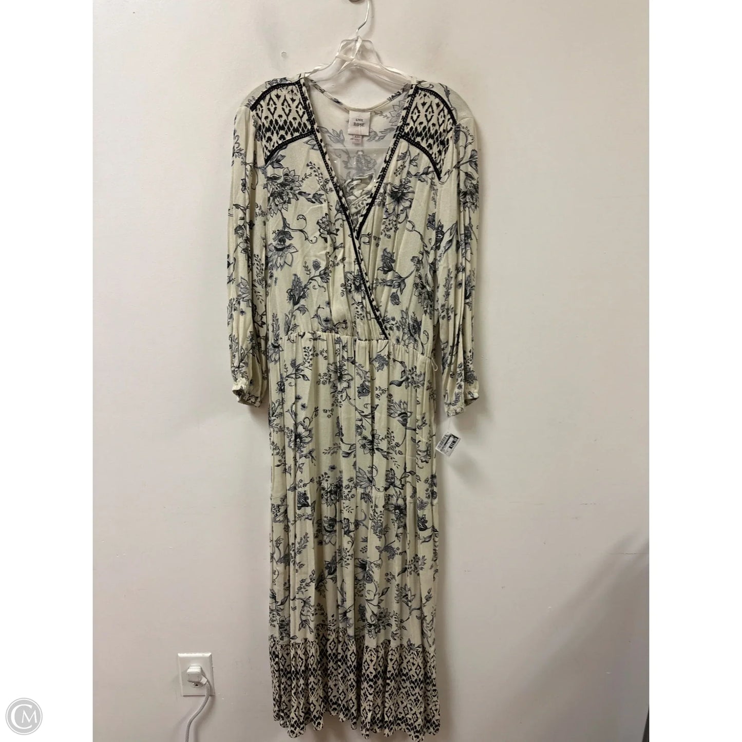 Dress Casual Maxi By Knox Rose In Cream, Size: 2x