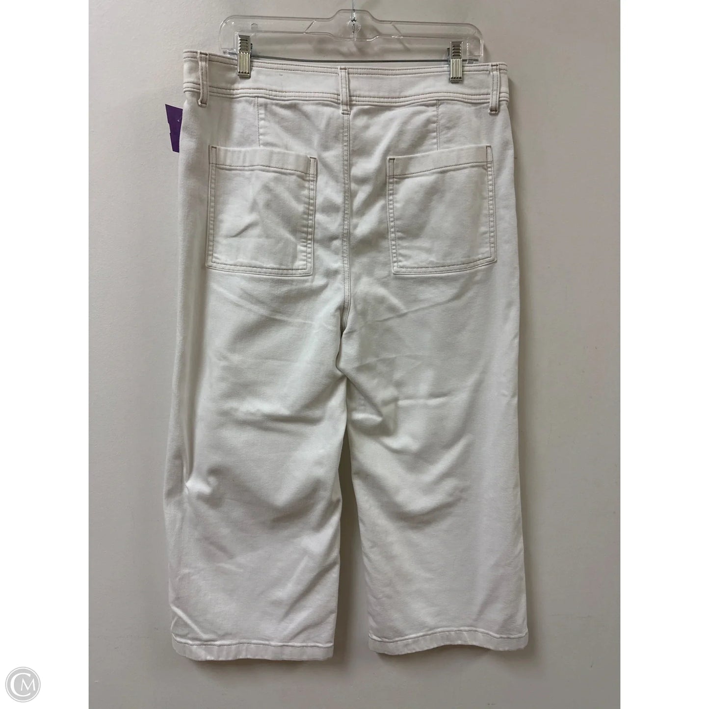 Jeans Cropped By Chicos In White, Size: 14