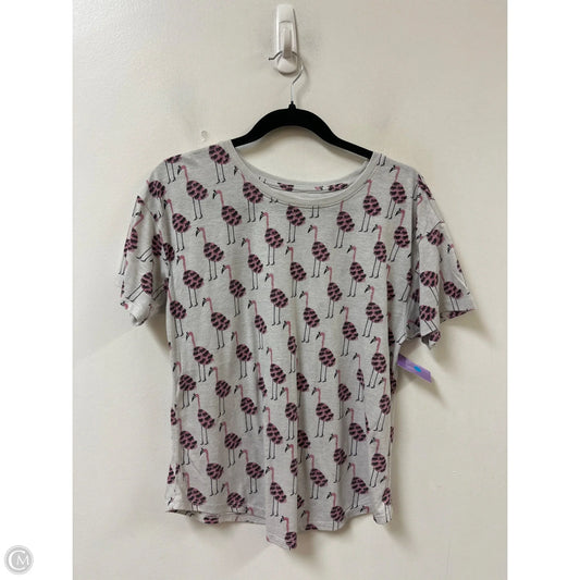 Top Short Sleeve By Anthropologie In Grey, Size: Xs