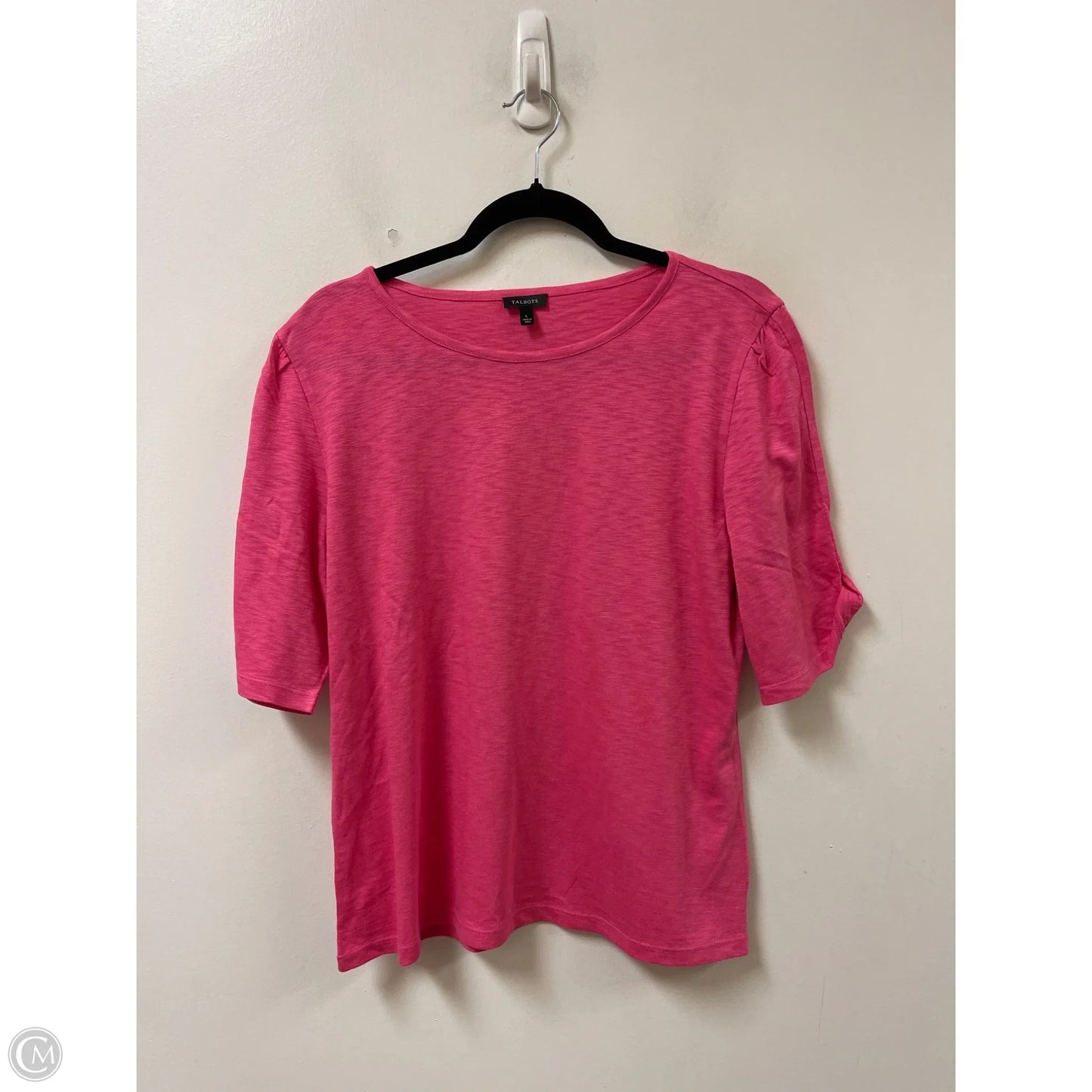 Top Short Sleeve By Talbots In Pink, Size: L