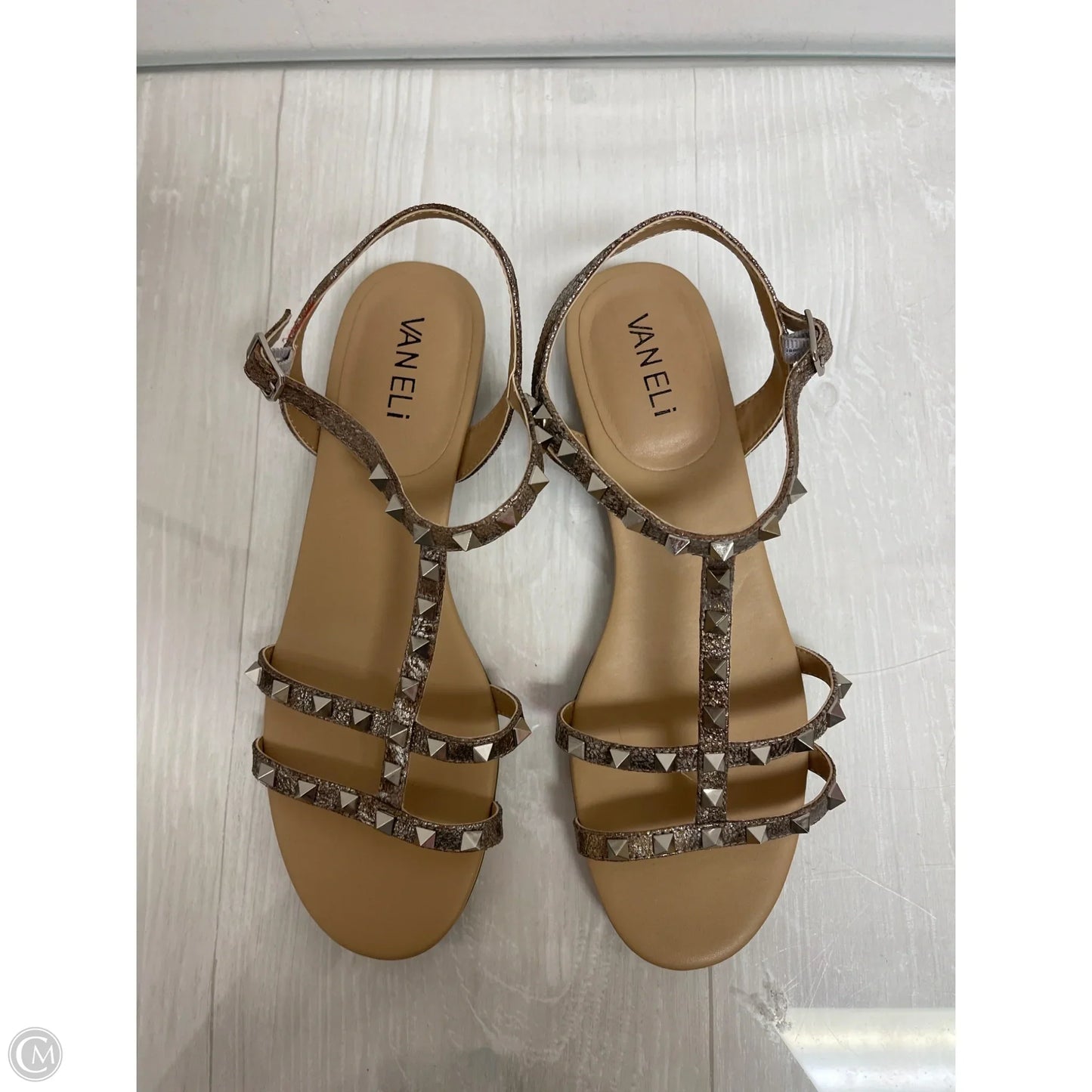 Sandals Flats By Vaneli In Gold, Size: 7.5