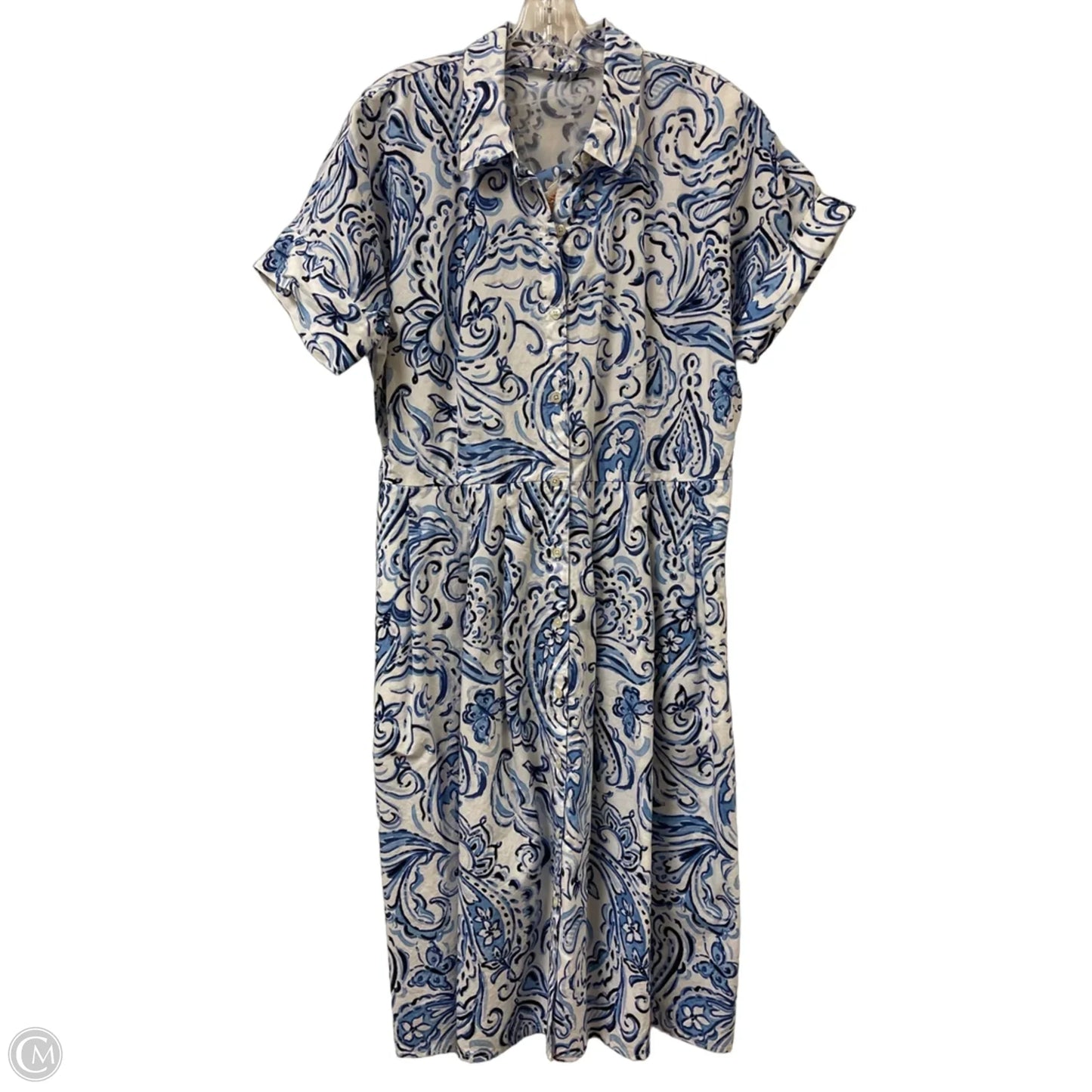 Dress Casual Maxi By Clothes Mentor In Blue & White, Size: S