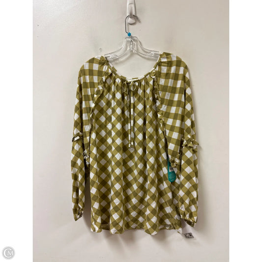 Top Long Sleeve By The Pioneer Woman In Green, Size: L
