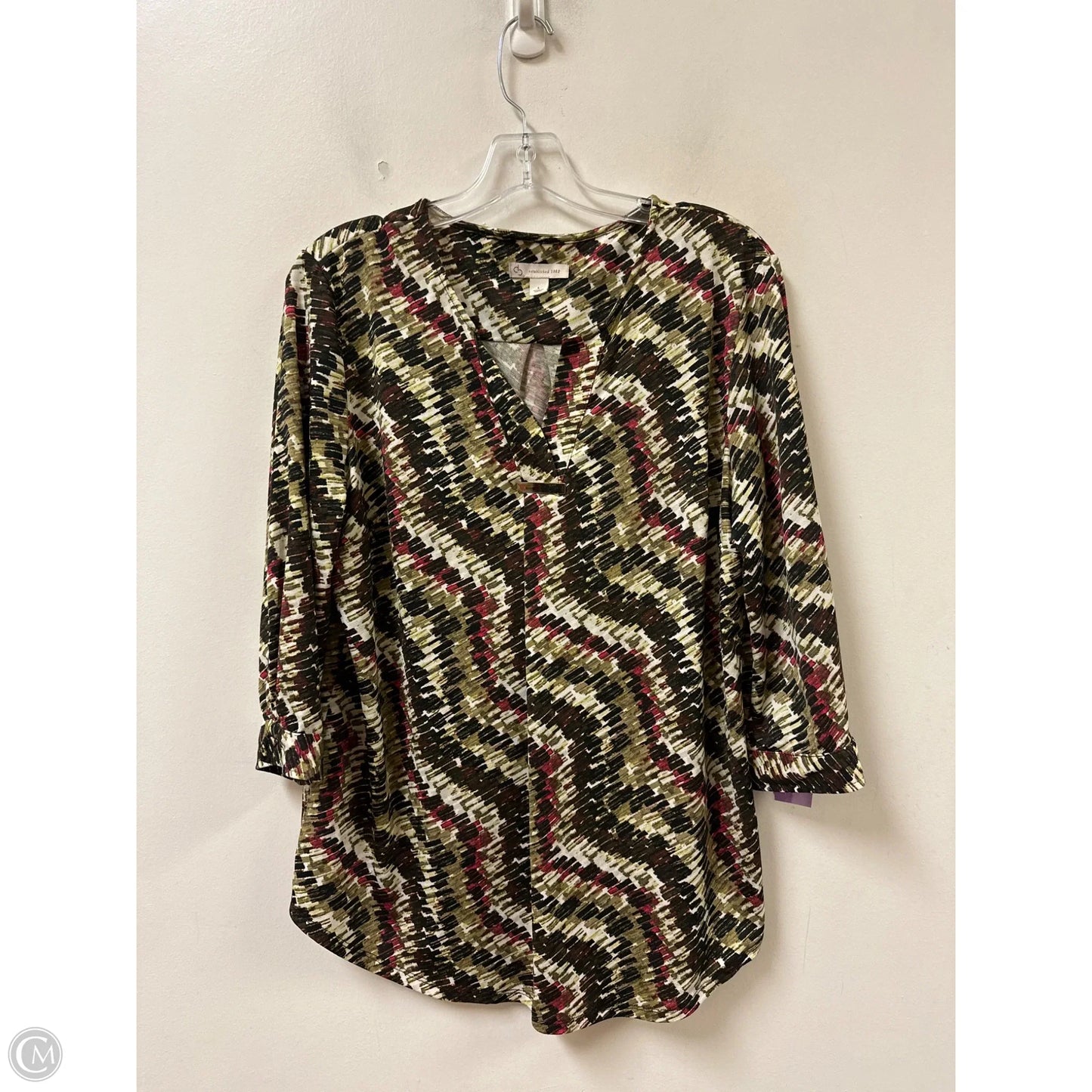 Top Long Sleeve By Clothes Mentor In Green, Size: L