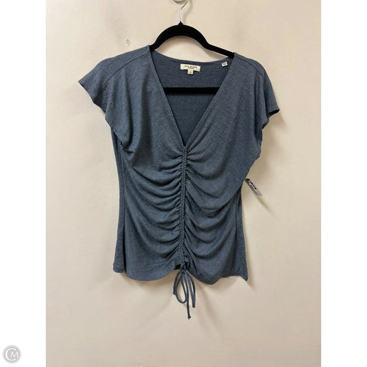 Top Short Sleeve By Max Studio In Blue, Size: L