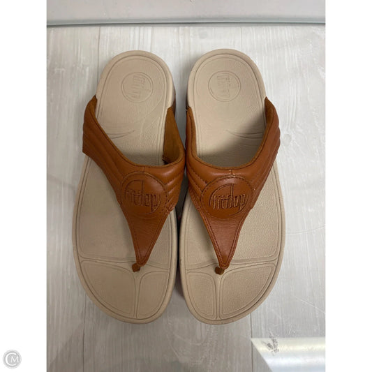 Sandals Flats By Fitflop In Tan, Size: 9
