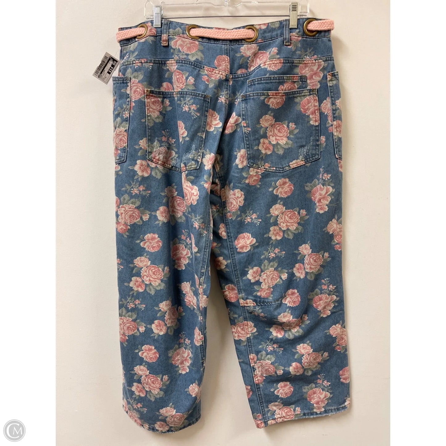 Jeans Flared By Bibi In Blue Denim, Size: 14