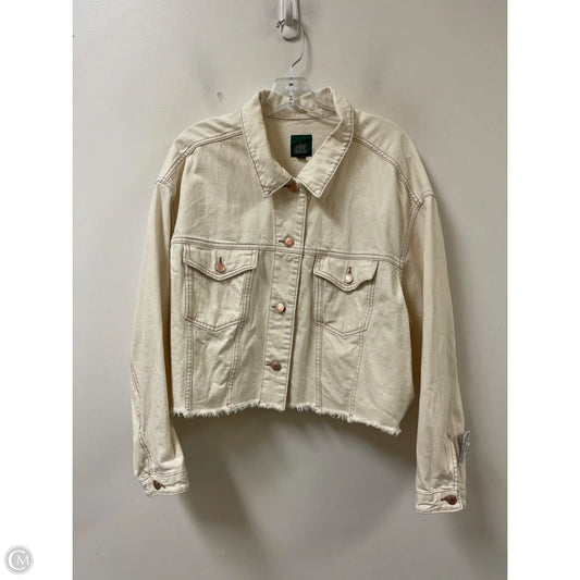Jacket Denim By Wild Fable In Cream, Size: L