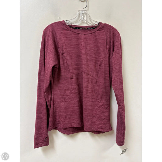 Athletic Top Long Sleeve Collar By Spyder In Red, Size: M