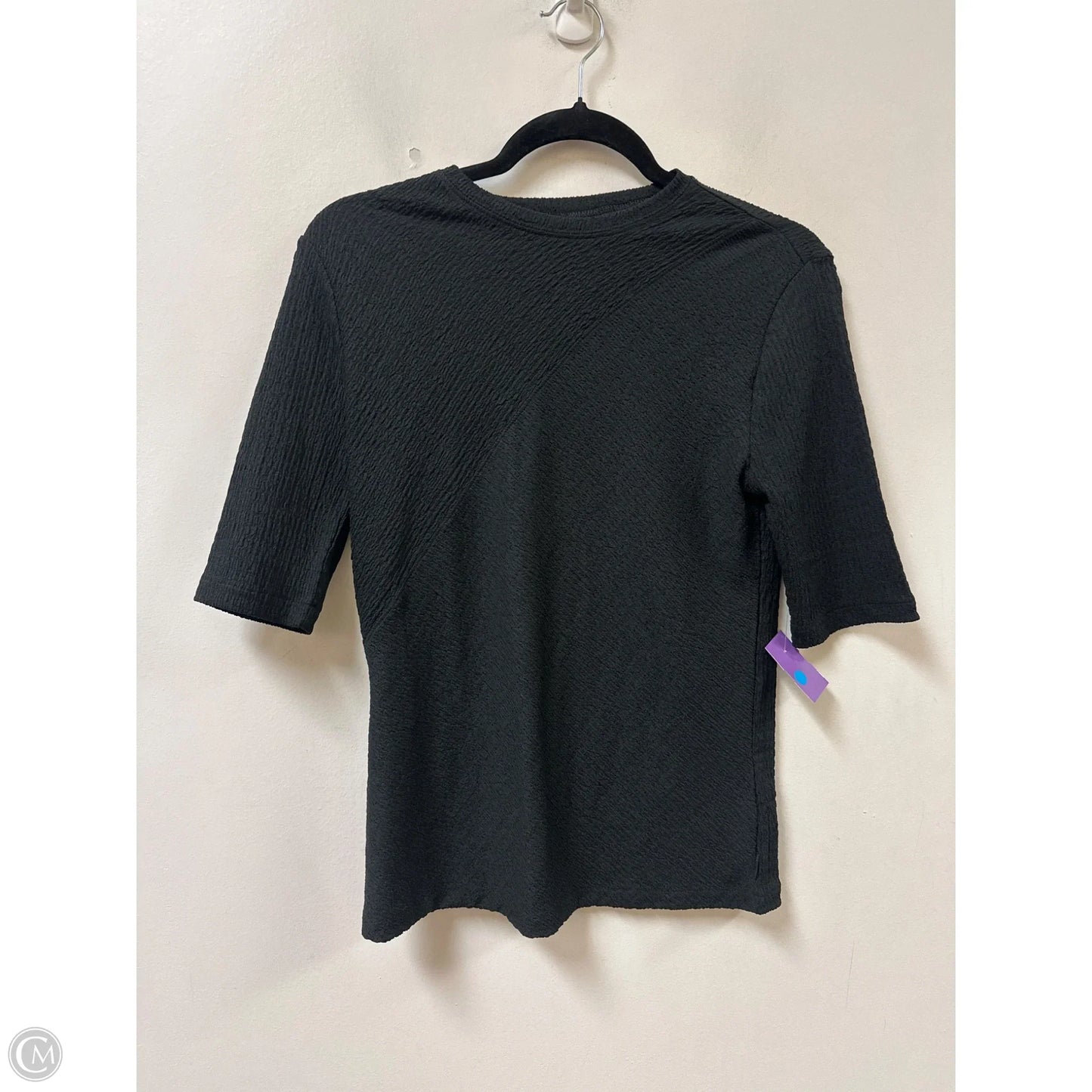 Top Long Sleeve By Calvin Klein In Black, Size: S