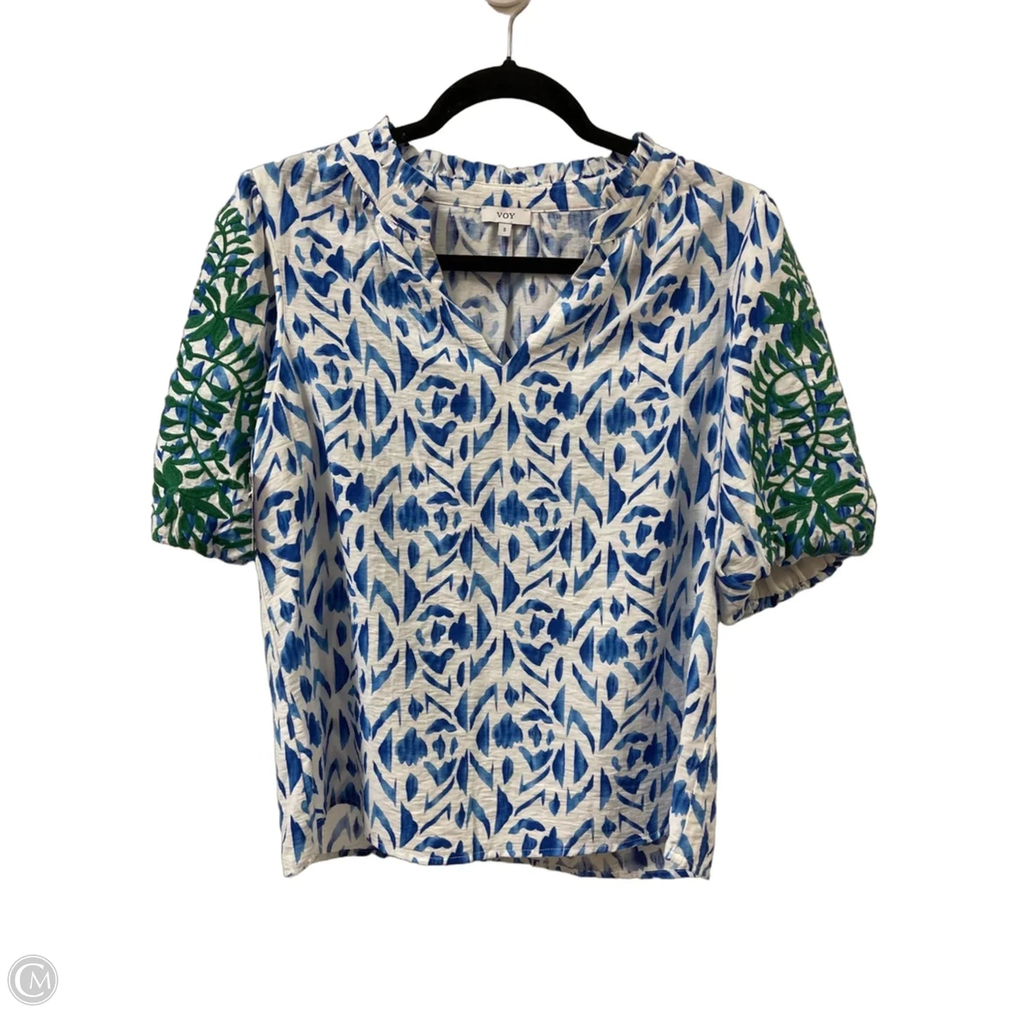 Top Short Sleeve By Voy In Blue, Size: S