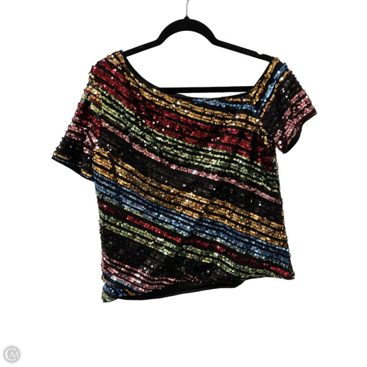 Top Short Sleeve By Shein In Multi-colored, Size: L
