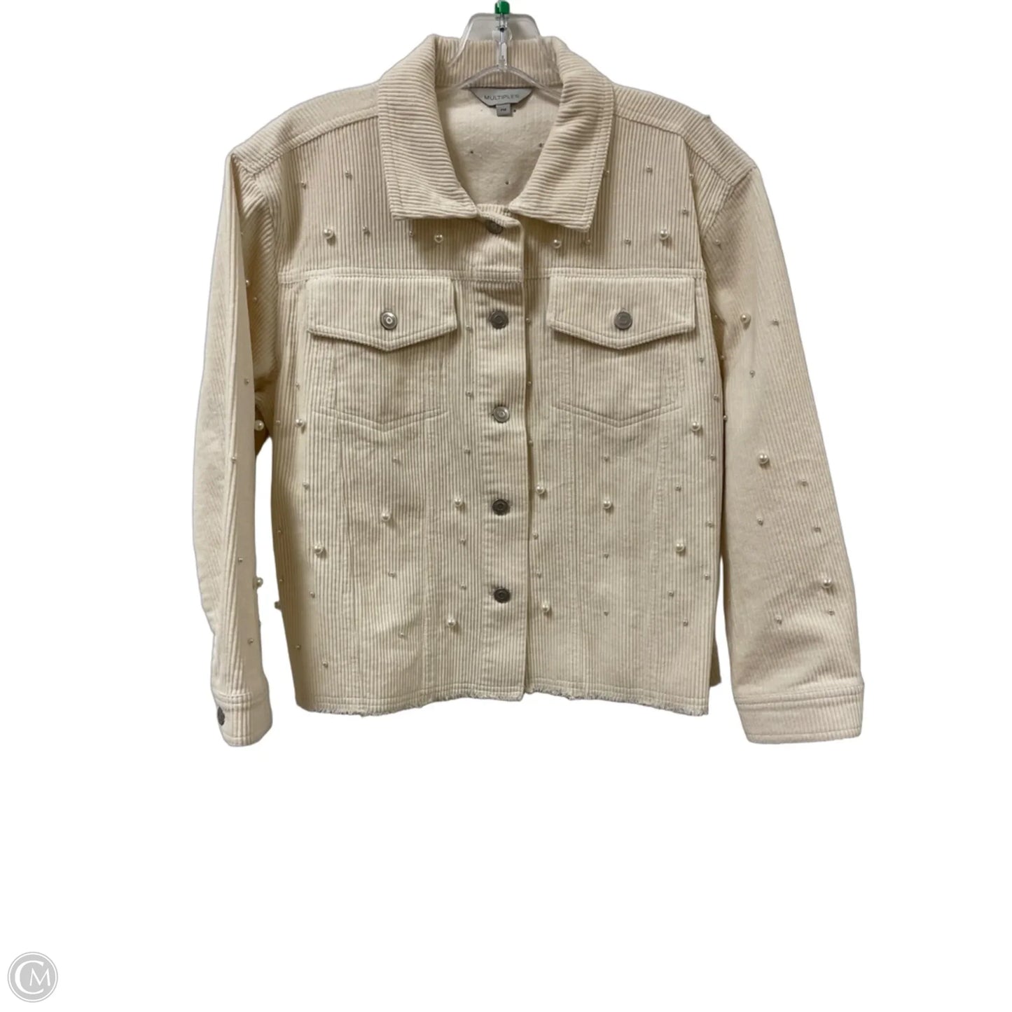 Blazer By Multiples In Cream, Size: Mp