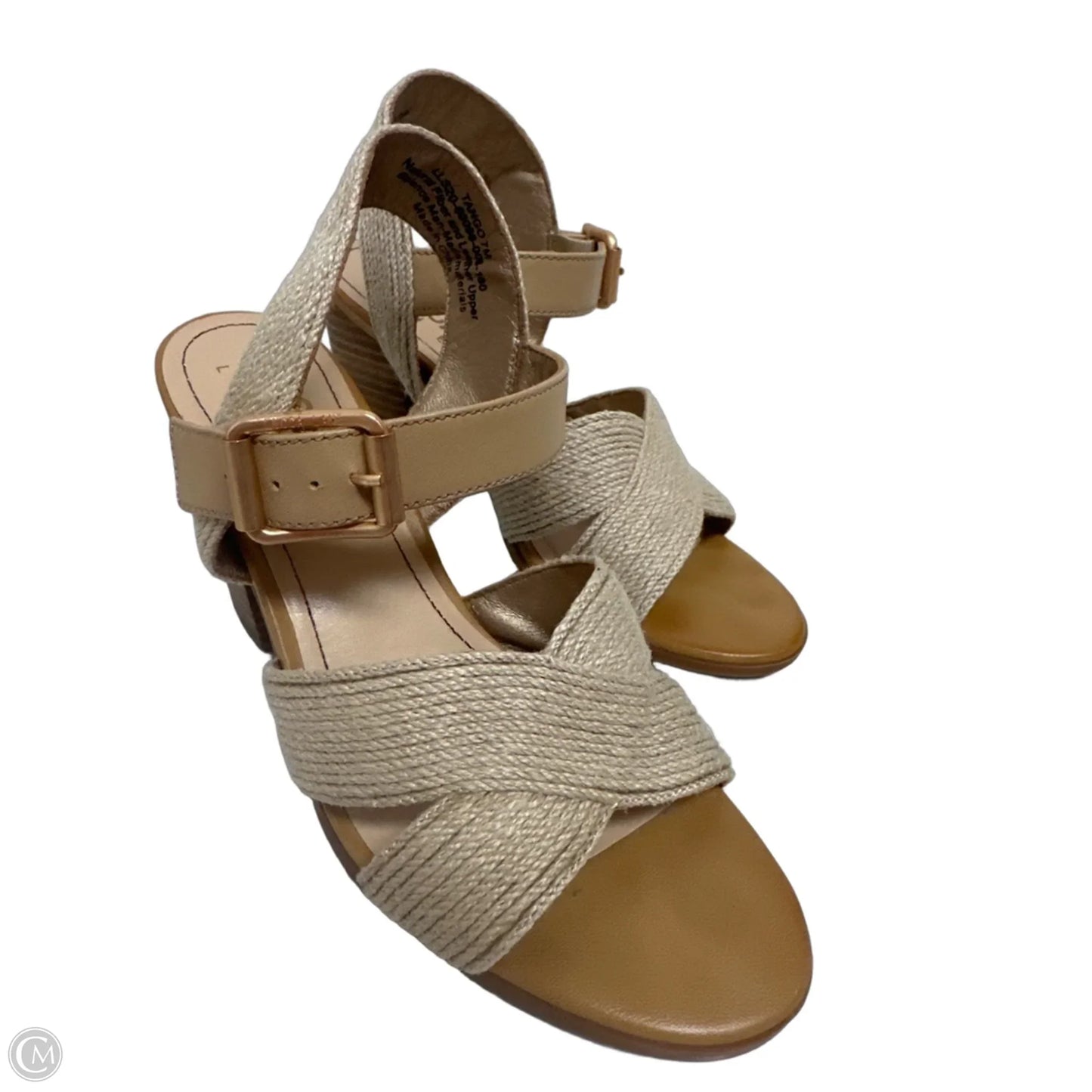 Shoes Heels Wedge By Clothes Mentor In Tan, Size: 7