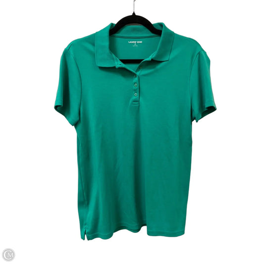 Top Short Sleeve By Lands End In Green, Size: M