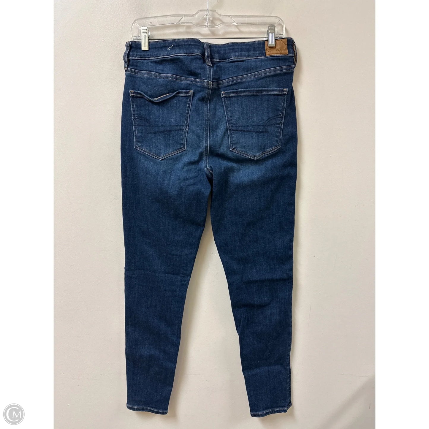 Jeans Skinny By American Eagle In Blue Denim, Size: 12