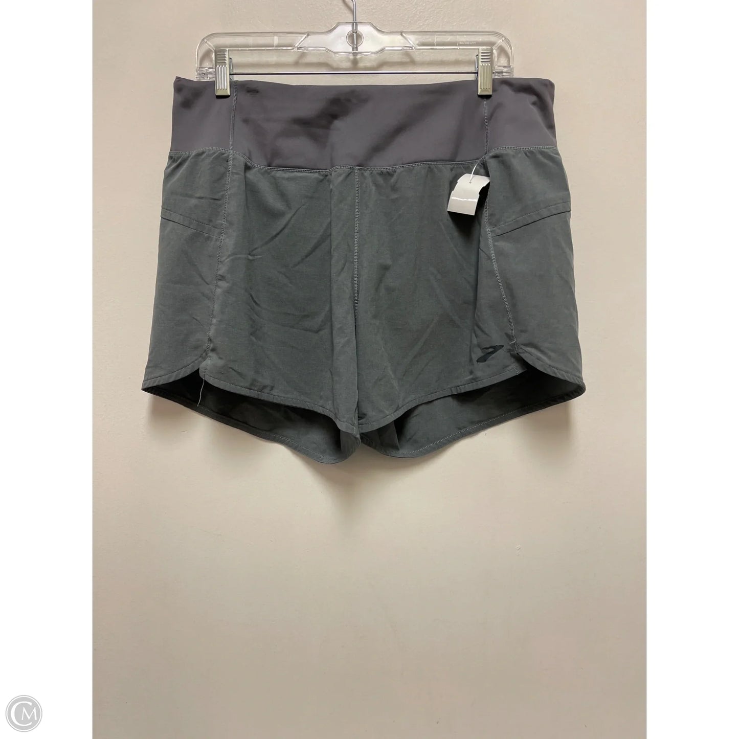 Athletic Shorts By Brooks In Grey, Size: L