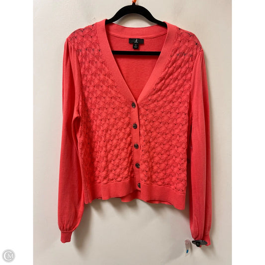 Sweater Cardigan Designer By Jason Wu In Coral, Size: M