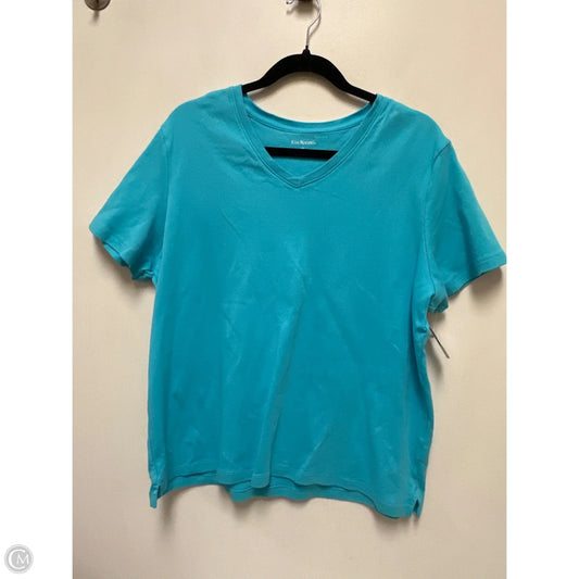 Top Short Sleeve By Kim Rogers In Blue, Size: Xl