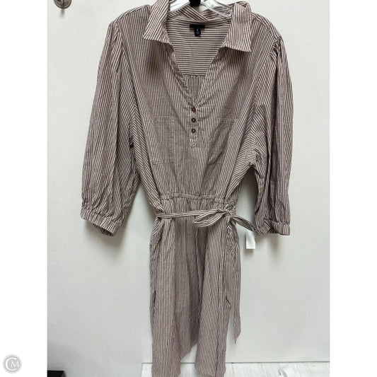 Dress Casual Short By Torrid In Brown & White, Size: 3x