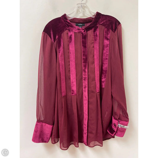 Blouse Long Sleeve By Alfani In Red, Size: 2x