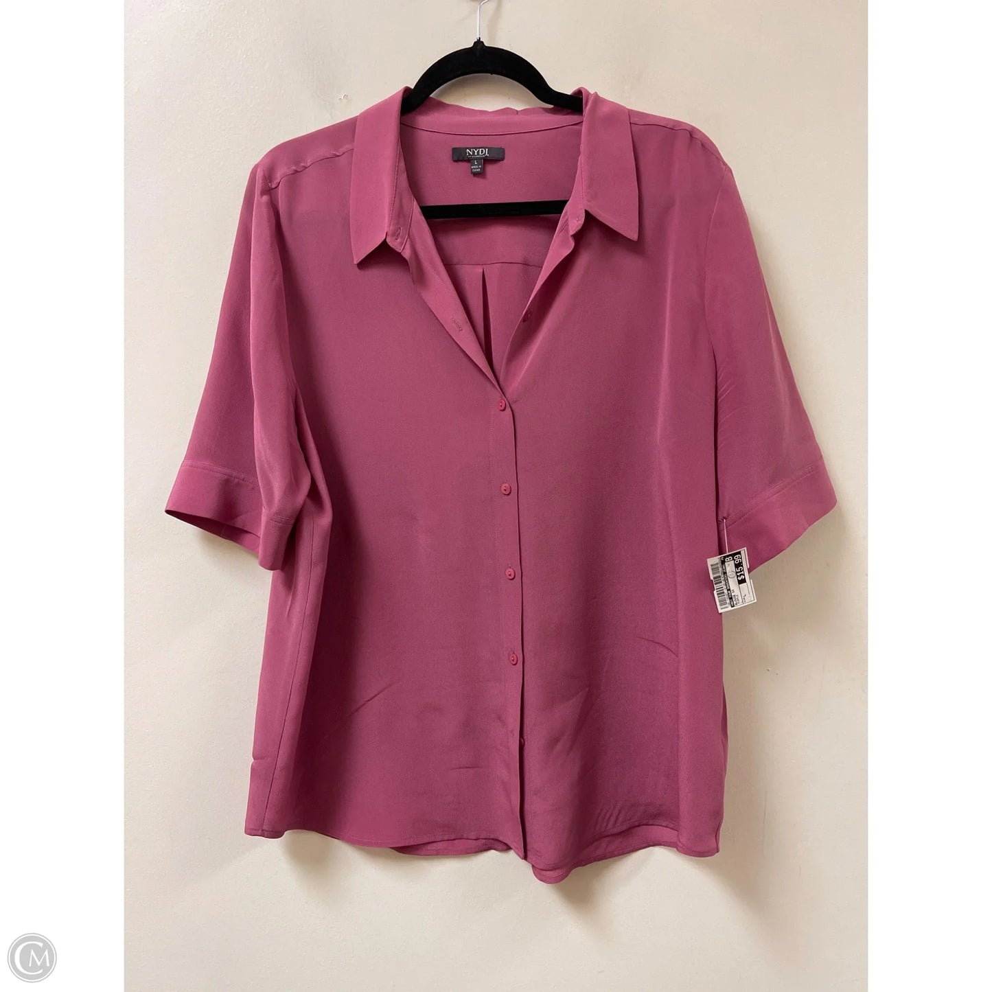 Blouse Short Sleeve By Not Your Daughters Jeans In Purple, Size: L