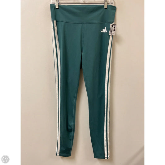 Athletic Leggings By Adidas In Green, Size: Xl