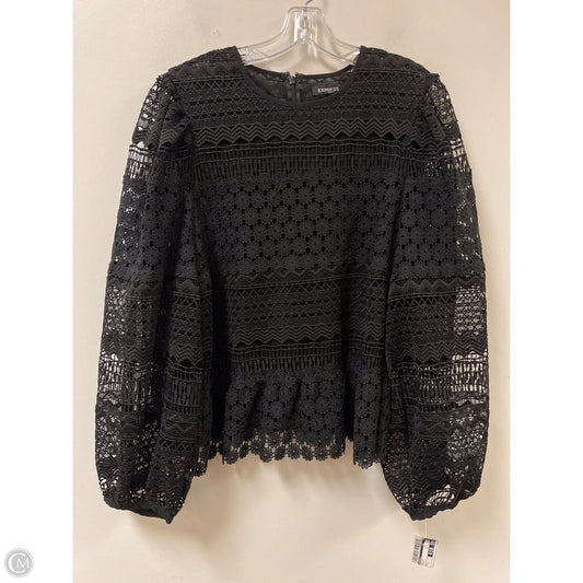 Top Long Sleeve By Express In Black, Size: L