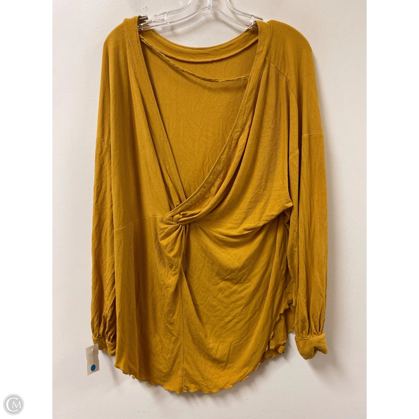 Top Long Sleeve By Free People In Yellow, Size: M