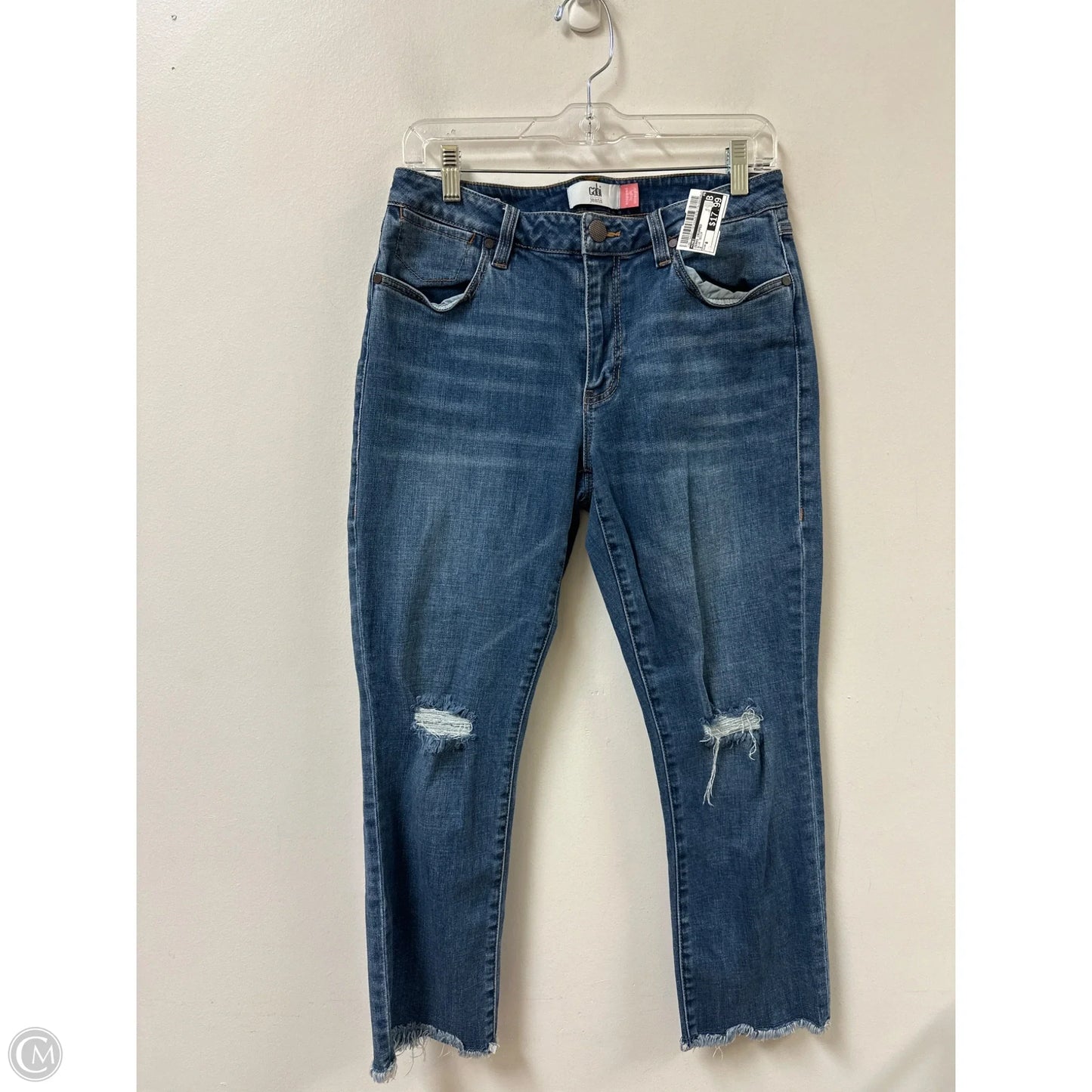 Jeans Cropped By Cabi In Blue Denim, Size: 8