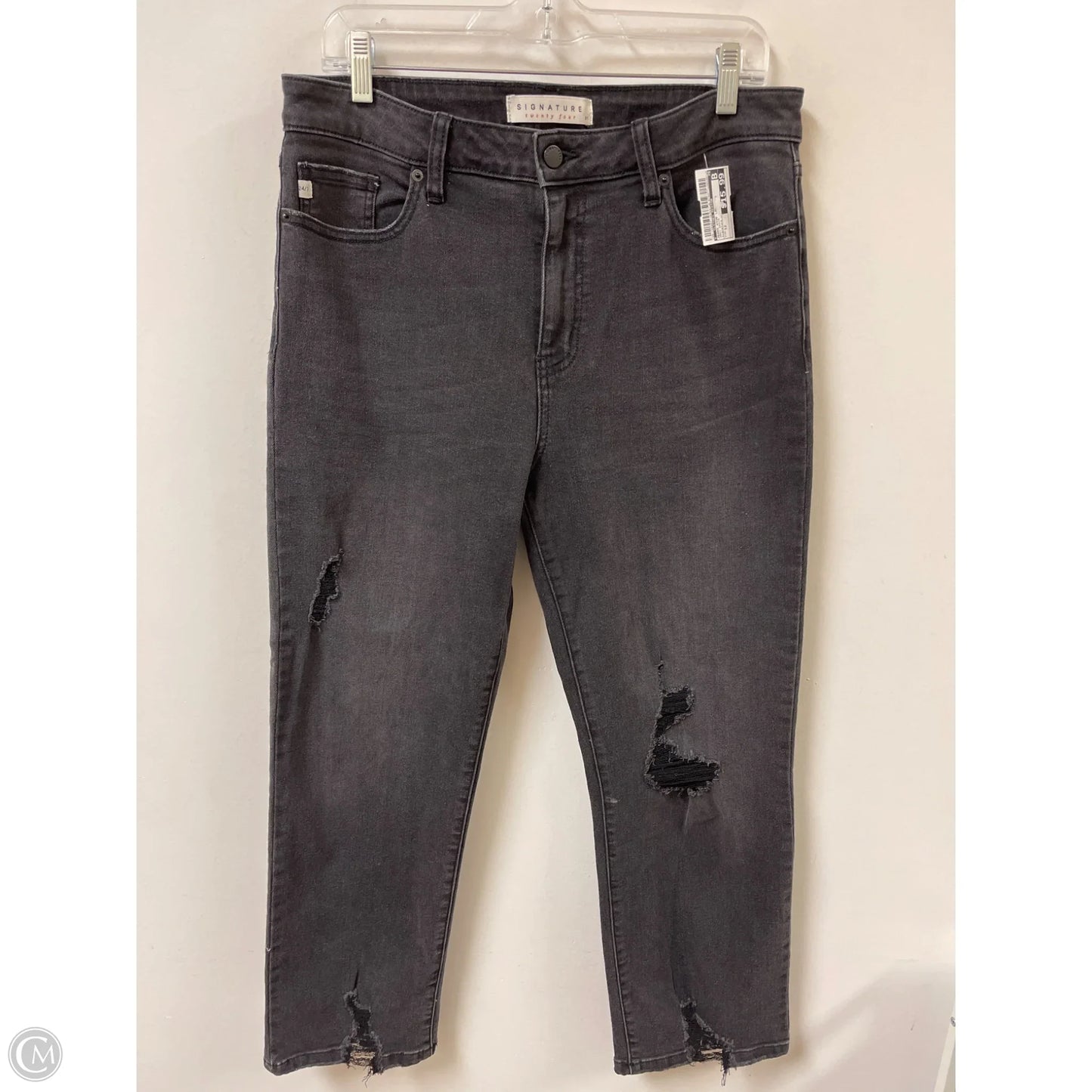 Jeans Wide Leg By Clothes Mentor In Grey Denim, Size: 12