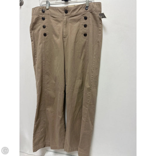Pants Wide Leg By St Johns Bay In Brown, Size: 14p