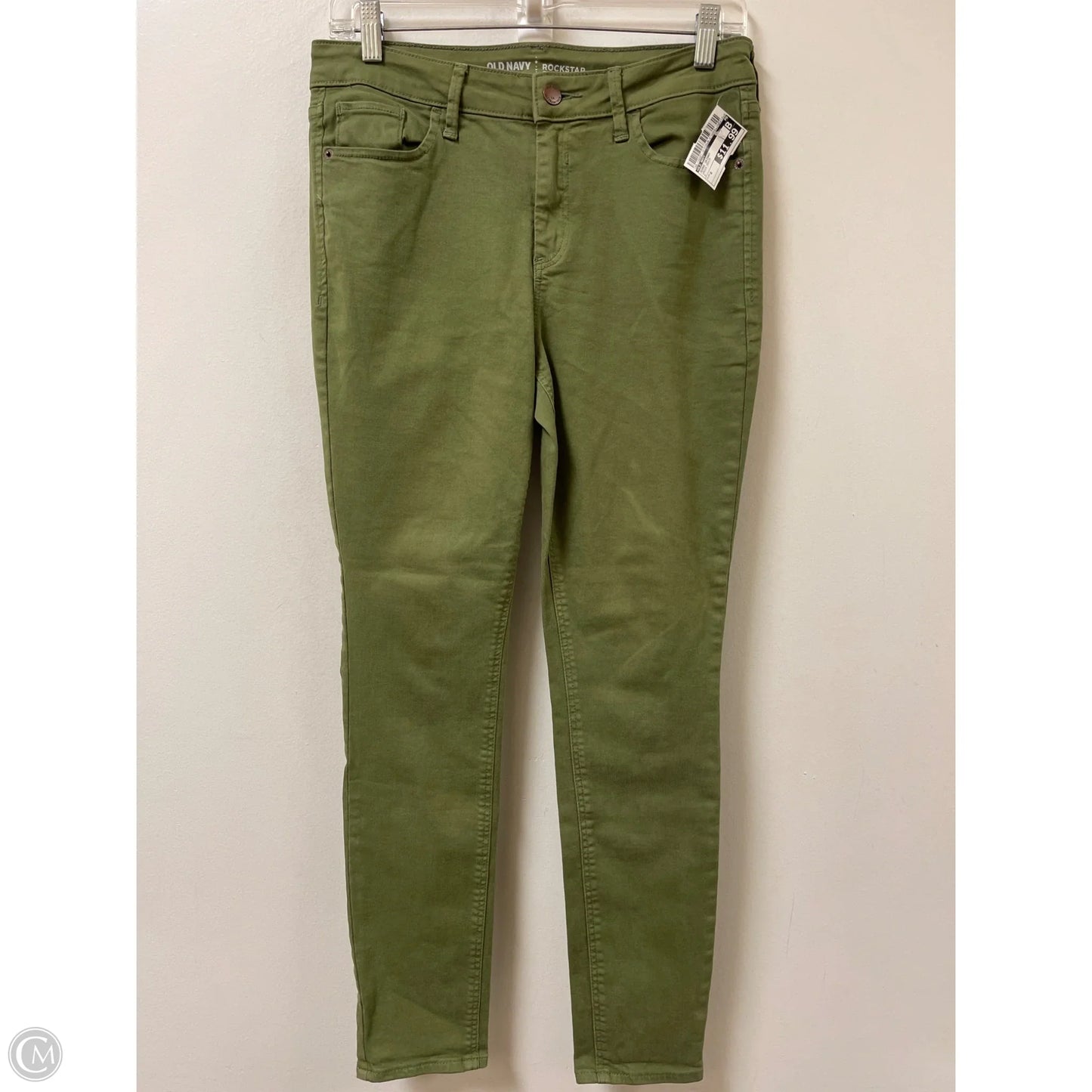 Jeans Skinny By Old Navy In Green Denim, Size: 8