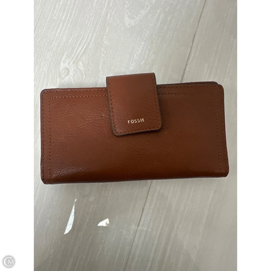 Wallet Leather By Fossil, Size: Medium