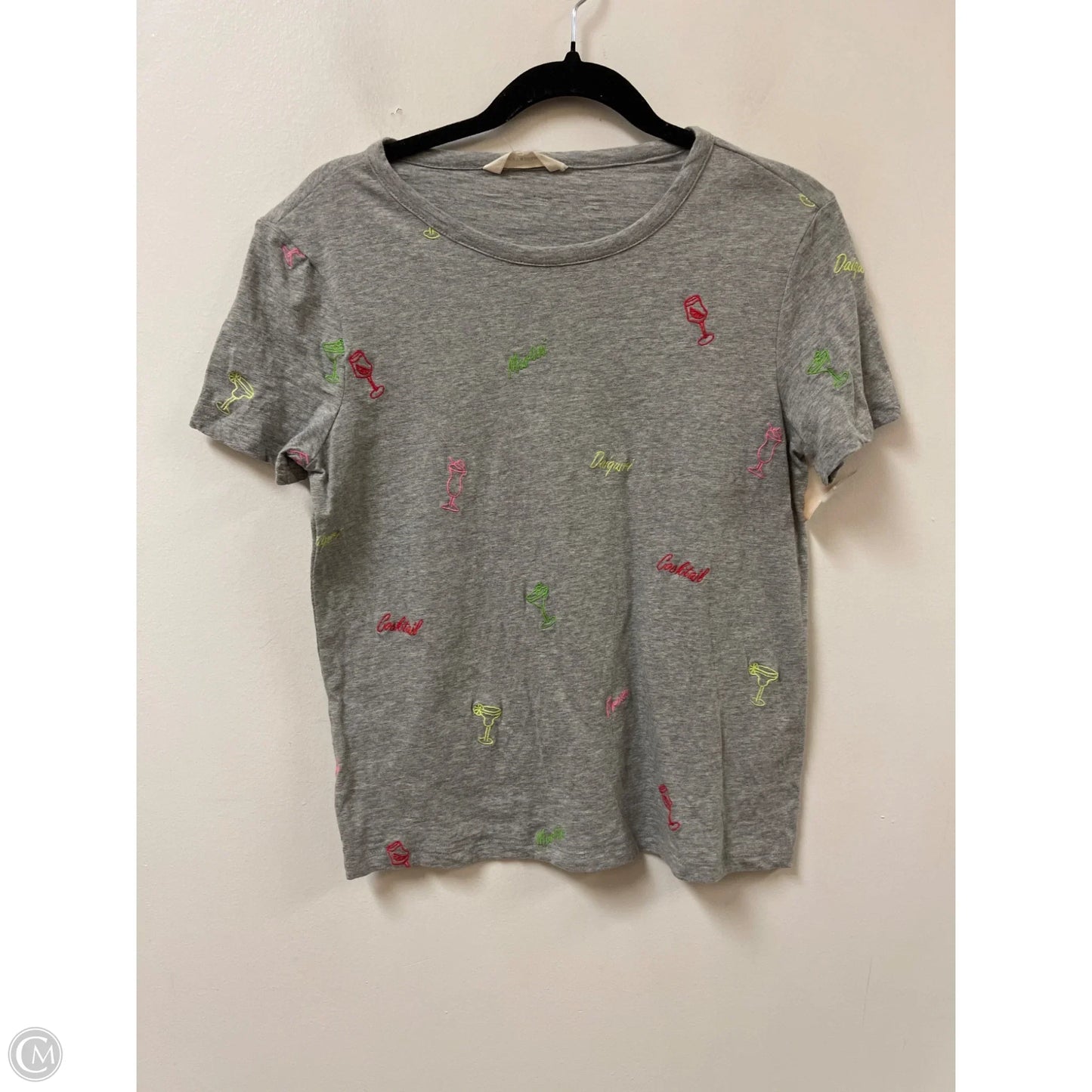 Top Short Sleeve By Lucky Brand In Grey, Size: S