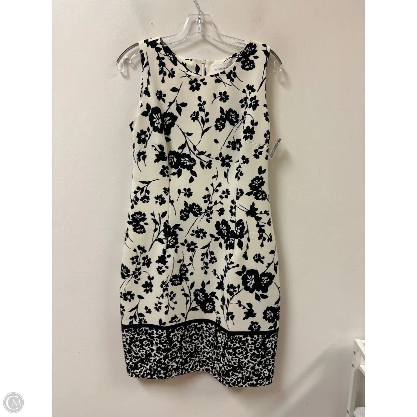 Dress Casual Midi By Ronnie Nicole In Black & White, Size: M