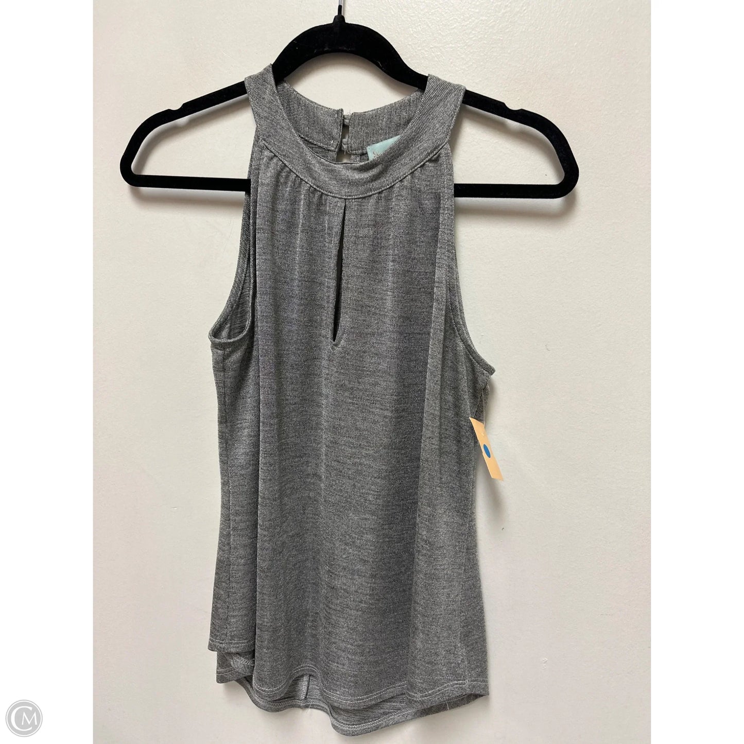 Top Sleeveless By Veronica M In Silver, Size: S