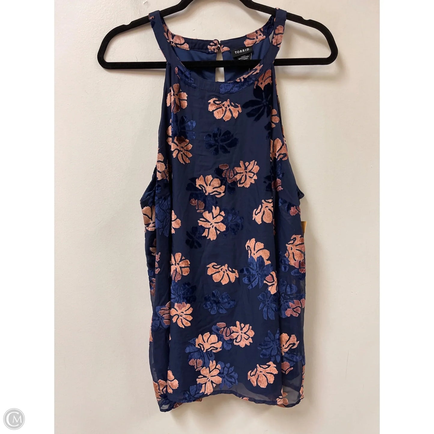 Top Sleeveless By Torrid In Blue & Pink, Size: 2x