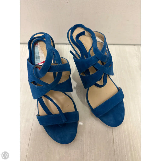 Sandals Heels Stiletto By Nine West In Blue, Size: 7